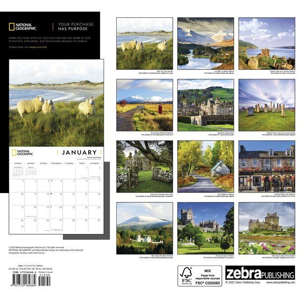 2021 12 Month Wall Calendar National Geographic Scotland By Zebra Gifts Www Chapters Indigo Ca naastional geographic scotland calendar 2021