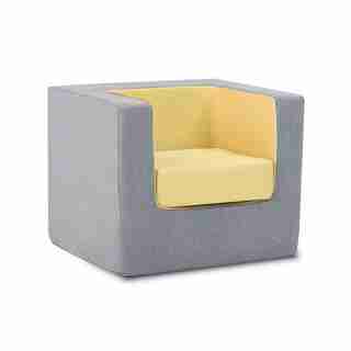 Monte Cubino Kid's Size Chair Nordic Grey/Yellow