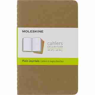 Moleskine Cahier Plain Pocket Kraft Set of 3