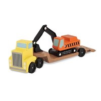 Trailer & Excavator Wooden Vehicles Playset by Melissa & Doug