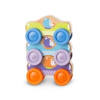 Melissa and Doug First Play 3-Piece Stacking Cars Toy Wooden Animal by Melissa & Doug