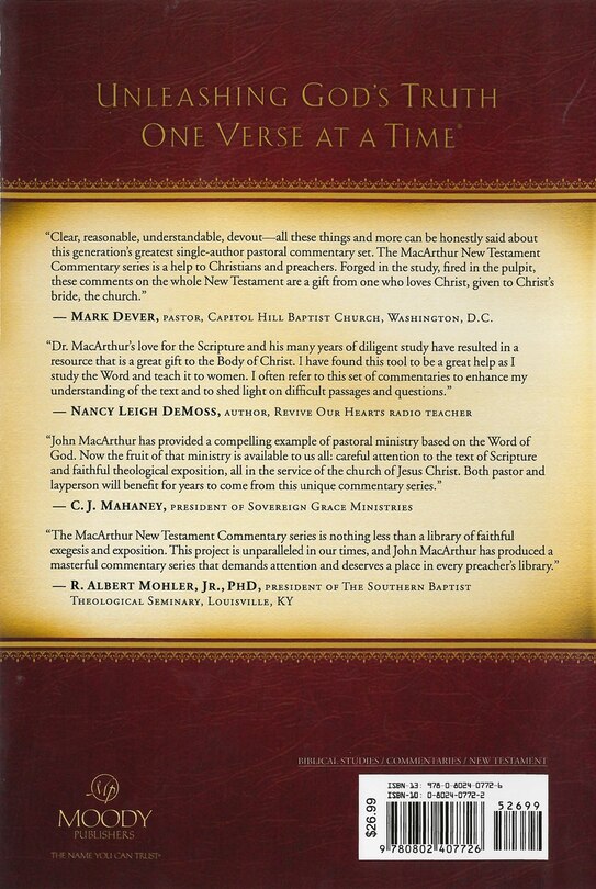 Couverture arrière_1-3 John MacArthur New Testament Commentary