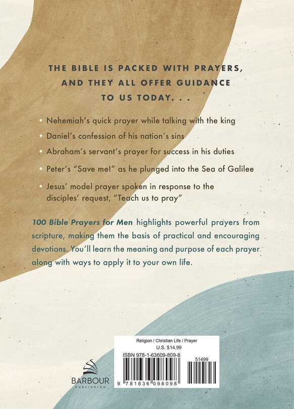 Back cover_100 Bible Prayers for Men