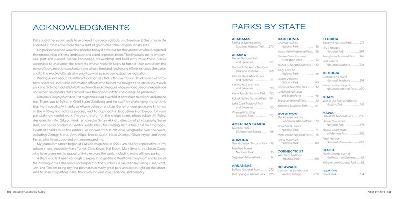 Aper&ccedil;u du contenu_100 Great American Parks