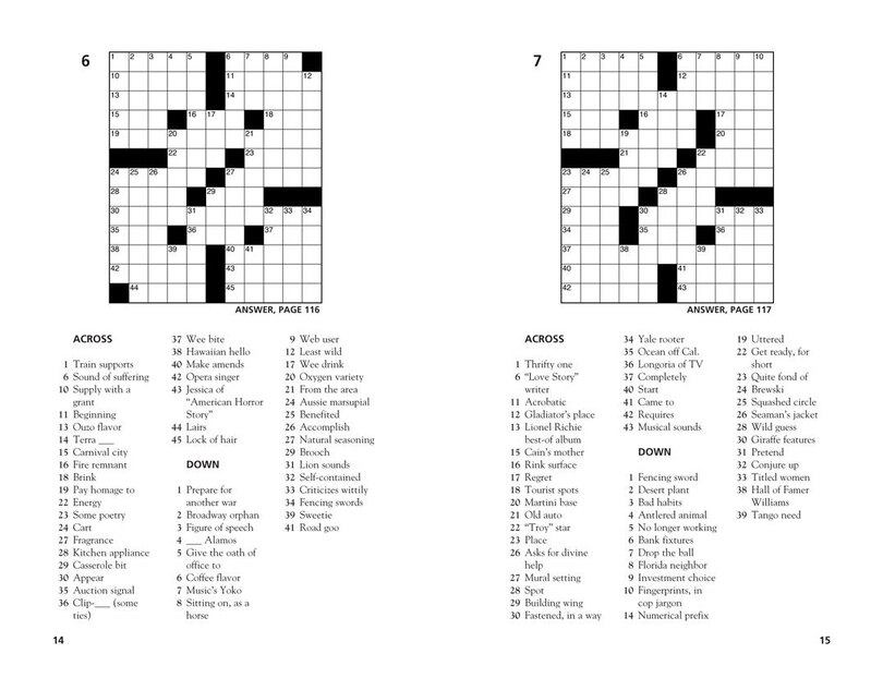Sample content 2_100 Park Bench Crosswords
