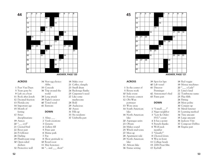 Sample content 3_100 Park Bench Crosswords