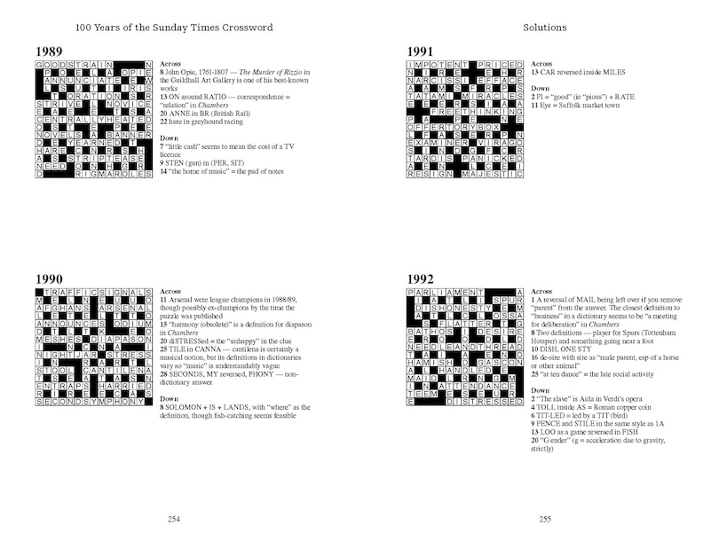 Aperçu du contenu_100 Years of The Sunday Times Crossword (The Sunday Times Puzzle Books)