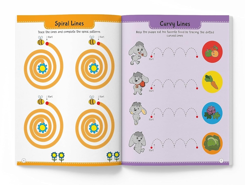 Aper&ccedil;u du contenu 2_101 Pencil Control Activity Book For Kids: Tracing Practise Book Age 2+