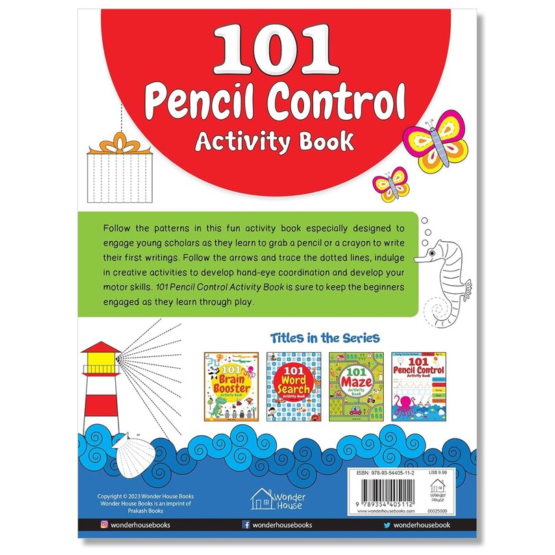 Aper&ccedil;u du contenu 5_101 Pencil Control Activity Book For Kids: Tracing Practise Book Age 2+