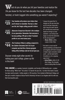Back cover_101 SECRETS FOR YOUR TWENTIES