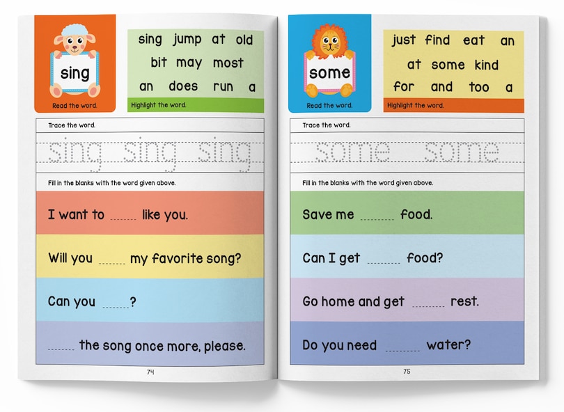 Aper&ccedil;u du contenu_101 Sight Words And Sentence (With 400+ Sentences To Read): Activity Book For Children
