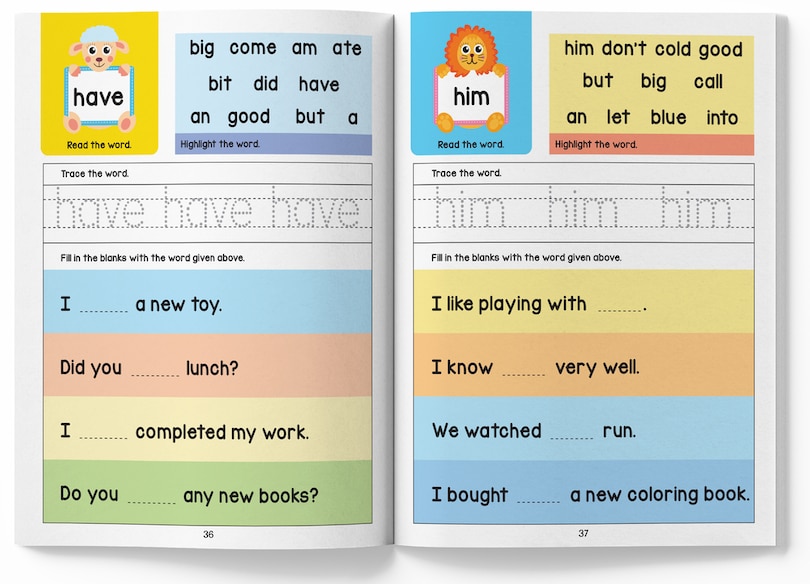 Aper&ccedil;u du contenu 2_101 Sight Words And Sentence (With 400+ Sentences To Read): Activity Book For Children