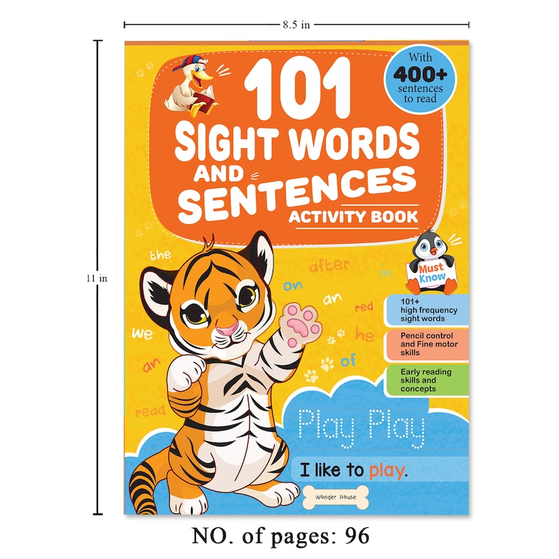 Aper&ccedil;u du contenu 4_101 Sight Words And Sentence (With 400+ Sentences To Read): Activity Book For Children