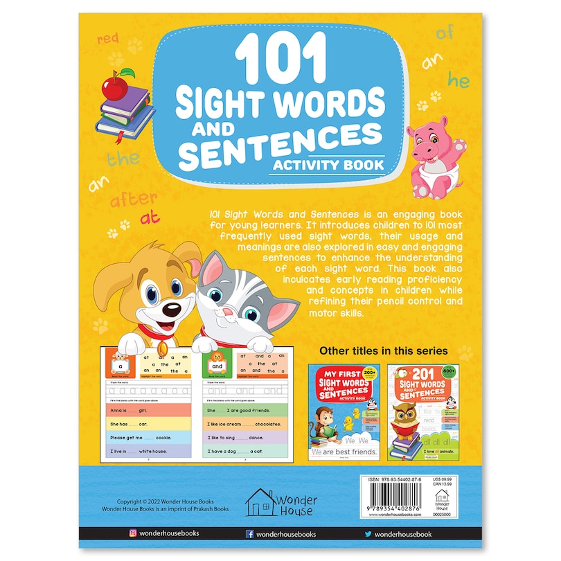 Aper&ccedil;u du contenu 5_101 Sight Words And Sentence (With 400+ Sentences To Read): Activity Book For Children