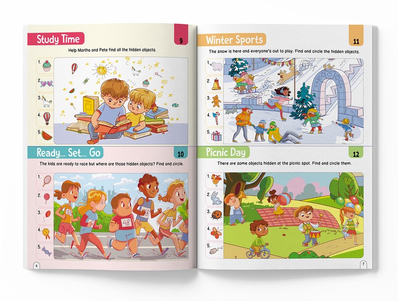 Aper&ccedil;u du contenu 2_101 SPOT the HIDDEN Objects Activity Book