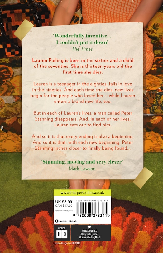 Back cover_1ST TIME LAUREN PAILING DIED