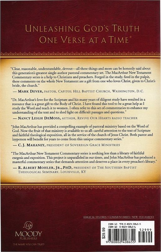 Couverture arri&egrave;re_2 Corinthians MacArthur New Testament Commentary