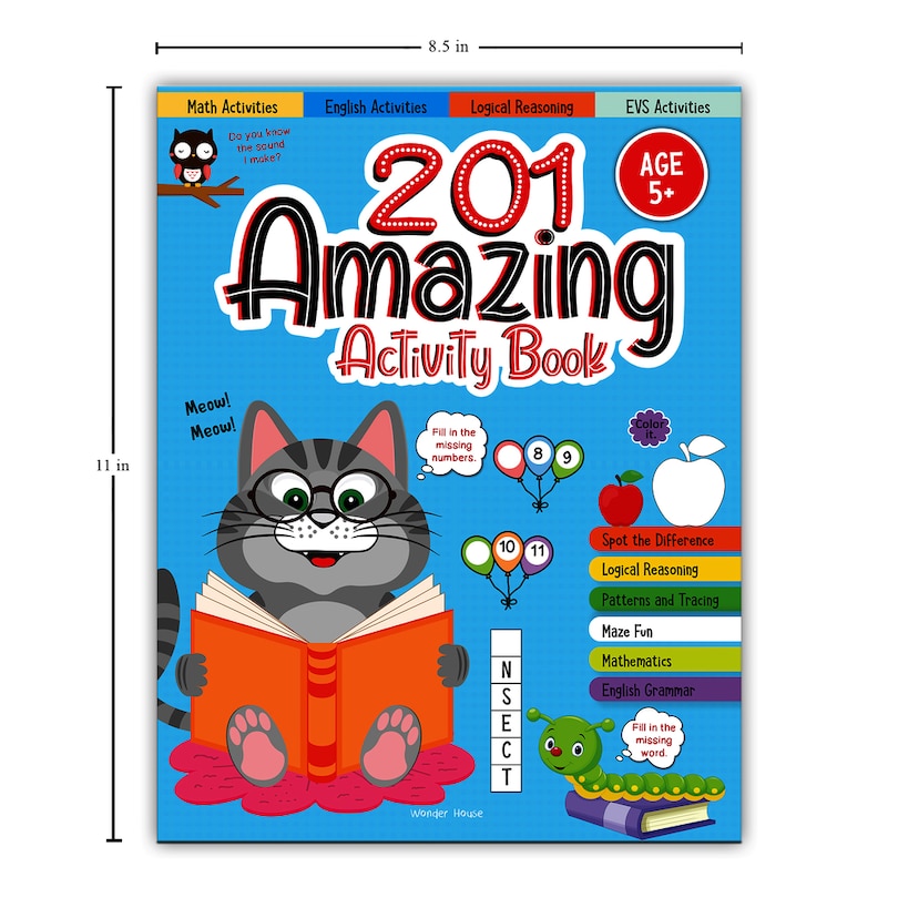 Aper&ccedil;u du contenu 4_201 Amazing Activity Book - Fun Activities and Puzzles For Children: Spot The Difference, Logical Reasoning, Patterns & Tracing
