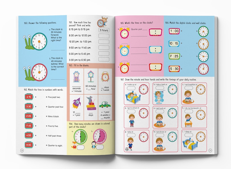 Aper&ccedil;u du contenu_201 Maths Activity Book - Fun Activities and Math Exercises For Children: Knowing Numbers, Addition-Subtraction, Fractions, BODMAS