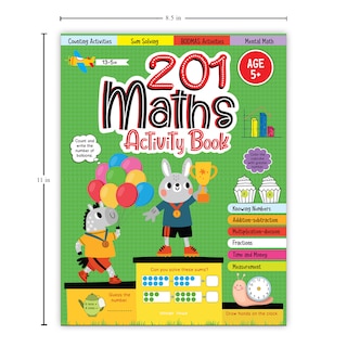 Aper&ccedil;u du contenu 4_201 Maths Activity Book - Fun Activities and Math Exercises For Children: Knowing Numbers, Addition-Subtraction, Fractions, BODMAS