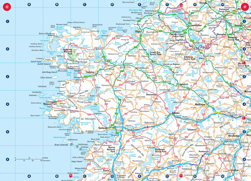 Aperçu du contenu 2_2025 Collins Handy Road Atlas Britain and Ireland