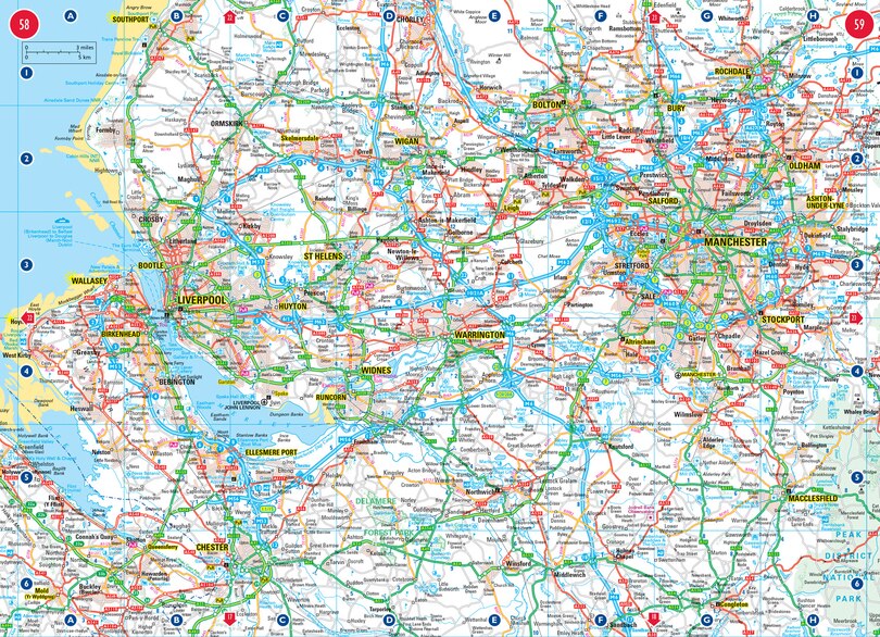 Aperçu du contenu 3_2025 Collins Handy Road Atlas Britain and Ireland