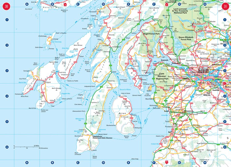 Aperçu du contenu 4_2025 Collins Handy Road Atlas Britain and Ireland