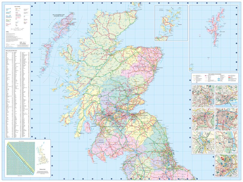 Aperçu du contenu 2_2025 Collins Road Map of Scotland
