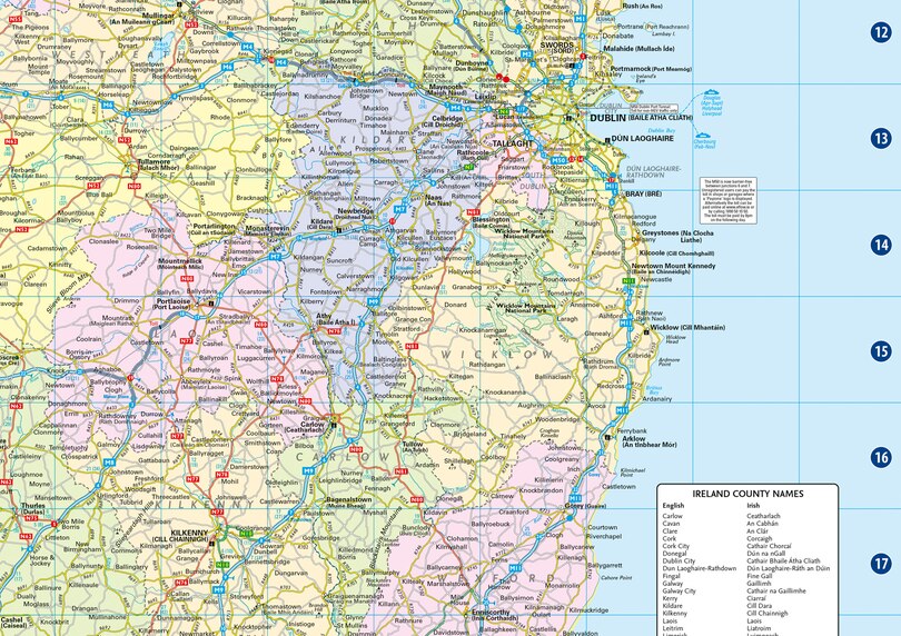 Sample content 3_2026 Collins Road Map of Ireland: Clear and detailed folded map of Ireland (Collins Road Atlas)