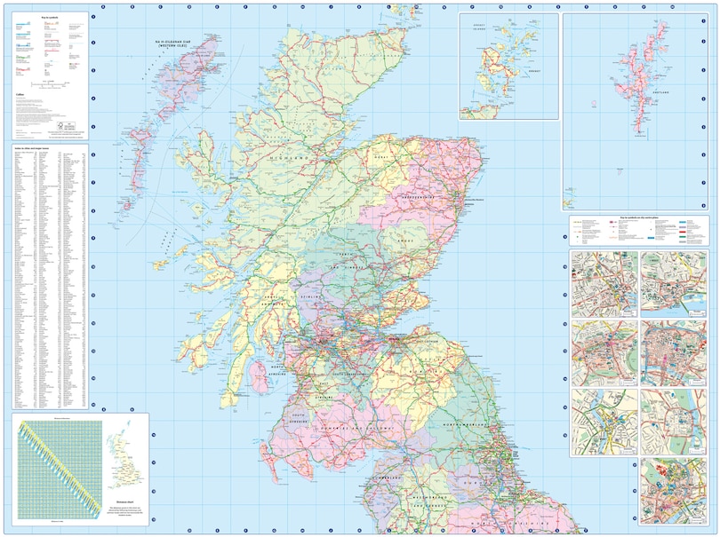 Sample content 2_2026 Collins Road Map of Britain: Clear and detailed folded map of Scotland (Collins Road Atlas)