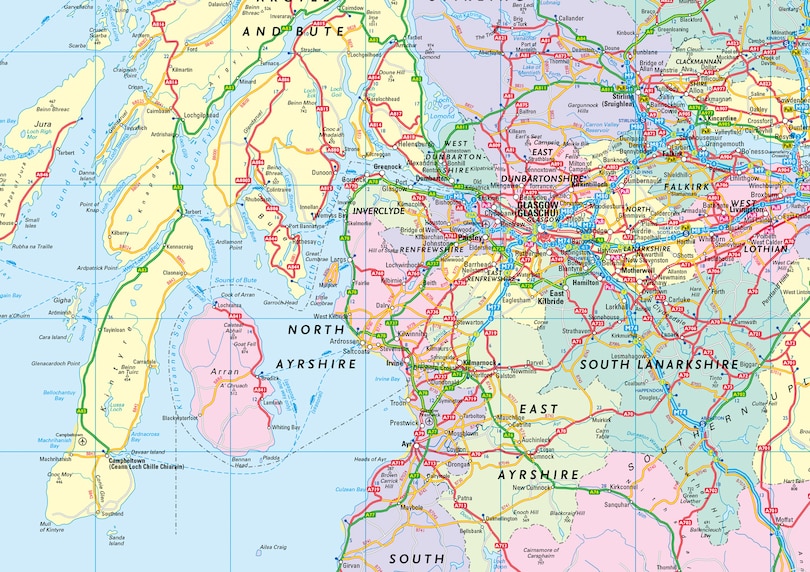 Sample content 2_2026 Collins Road Map of Scotland