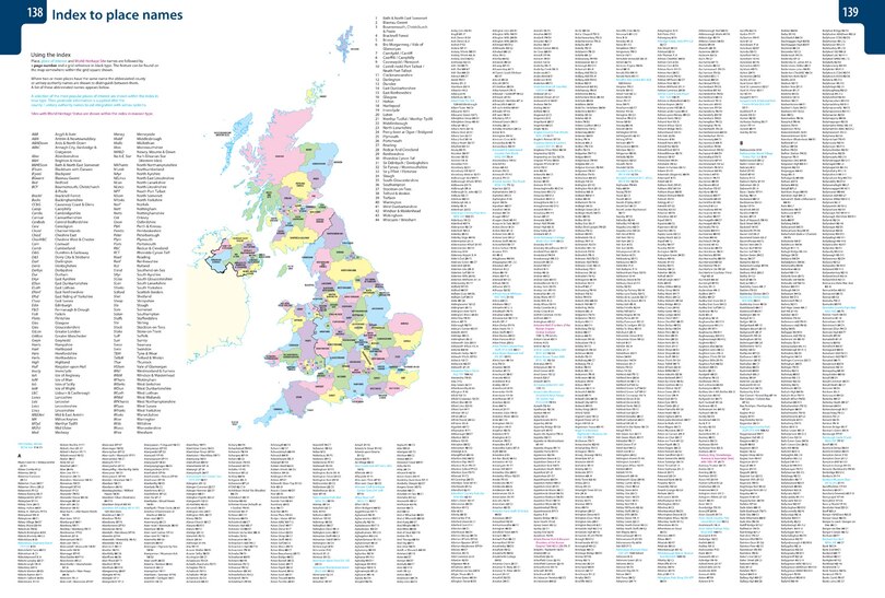 Sample content 4_2027 Collins Big Road Atlas Britain and Northern Ireland