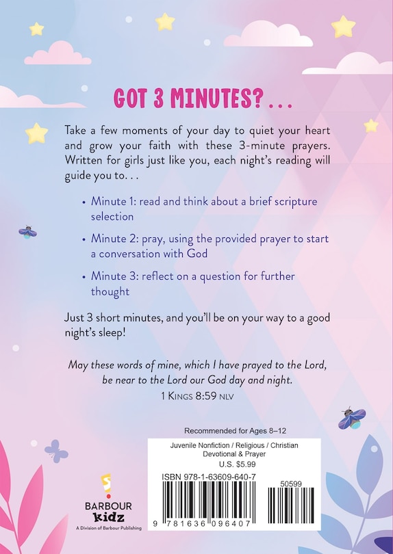 Couverture arrière_3-Minute Bedtime Prayers for Girls