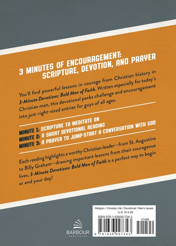 Back cover_3-Minute Devotions: Bold Men of Faith