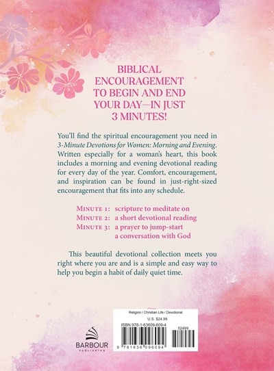 Back cover_3-Minute Devotions for Women Morning and Evening