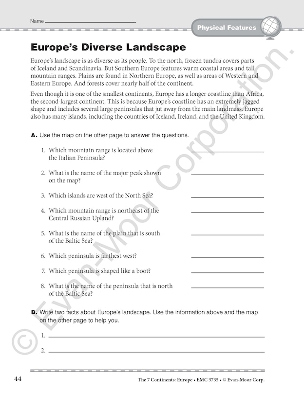 Sample content 4_The 7 Continents Europe