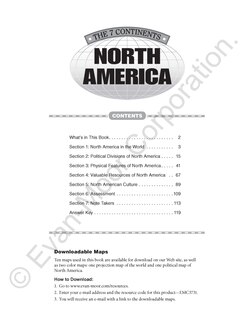 Sample content_7 Continents: North America, Grade 4 - 6 - Teacher Resource