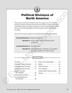 Sample content 2_7 Continents: North America, Grade 4 - 6 - Teacher Resource