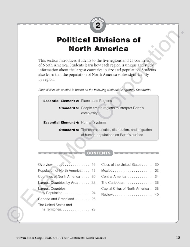 Sample content 2_7 Continents: North America, Grade 4 - 6 - Teacher Resource