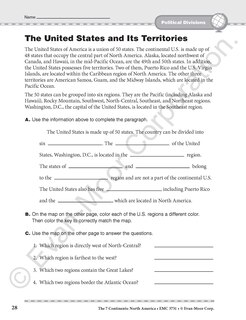 Sample content 3_7 Continents: North America, Grade 4 - 6 - Teacher Resource