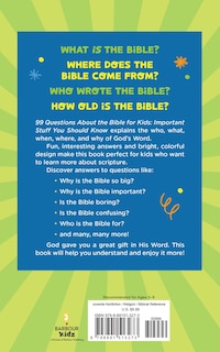 Couverture arri&egrave;re_99 Questions about the Bible for Kids