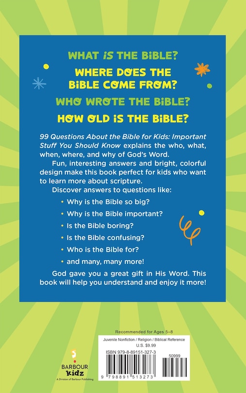 Couverture arri&egrave;re_99 Questions about the Bible for Kids