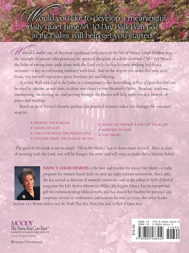 Back cover_A 30 Day Walk with God in the Psalms