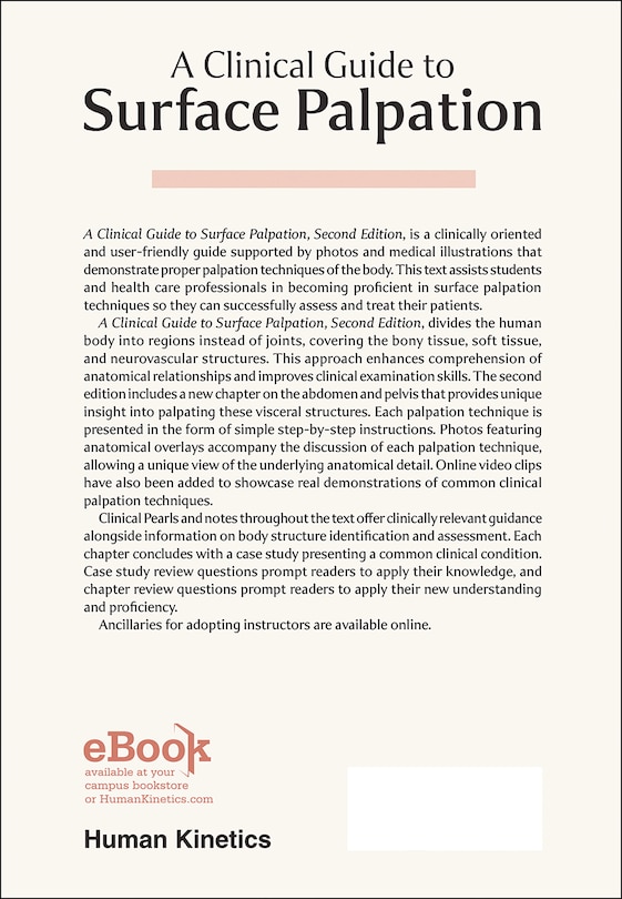 Couverture arri&egrave;re_A Clinical Guide To Surface Palpation