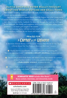 Back cover_A Corner of the Universe (Scholastic Gold)