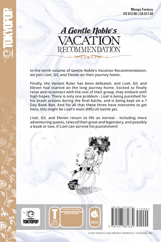 Couverture arrière_A Gentle Noble's Vacation Recommendation, Volume 10