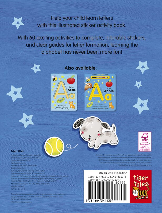 Sample content_A is for Apple Sticker Activity Book