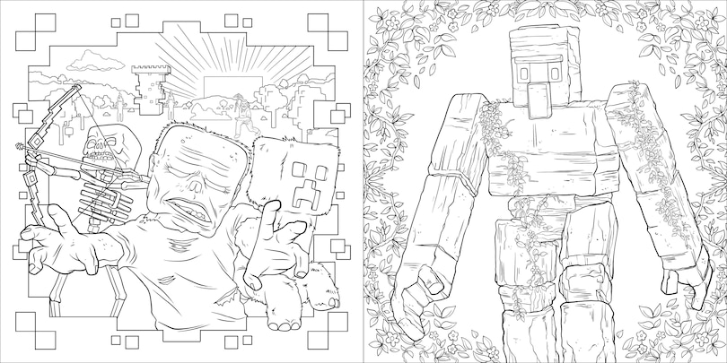Sample content_A Minecraft Movie Official Coloring Book