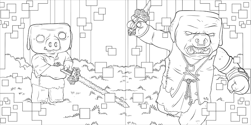 Sample content 3_A Minecraft Movie Official Coloring Book