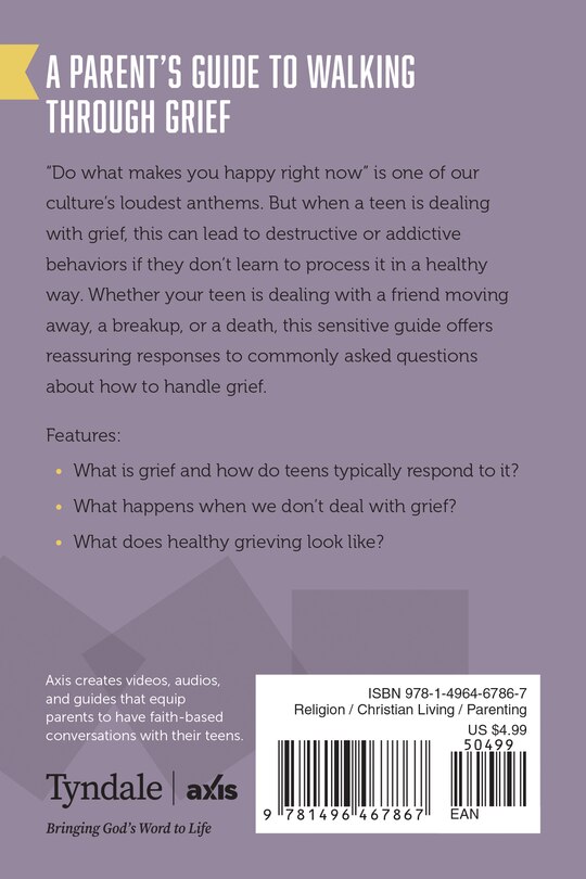Back cover_A Parent's Guide to Walking Through Grief